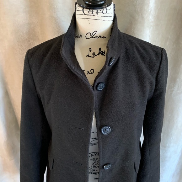 OLD NAVY Pea Coat Up Collar Black SMALL - Picture 2 of 12